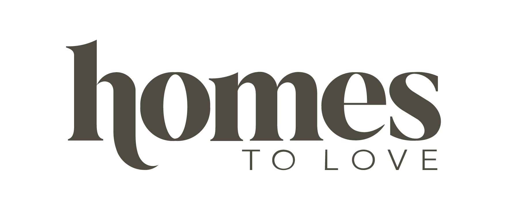 Stylized logo of 'Homes to Love' with the word 'homes' in large lowercase letters and 'TO LOVE' in smaller uppercase letters beneath.