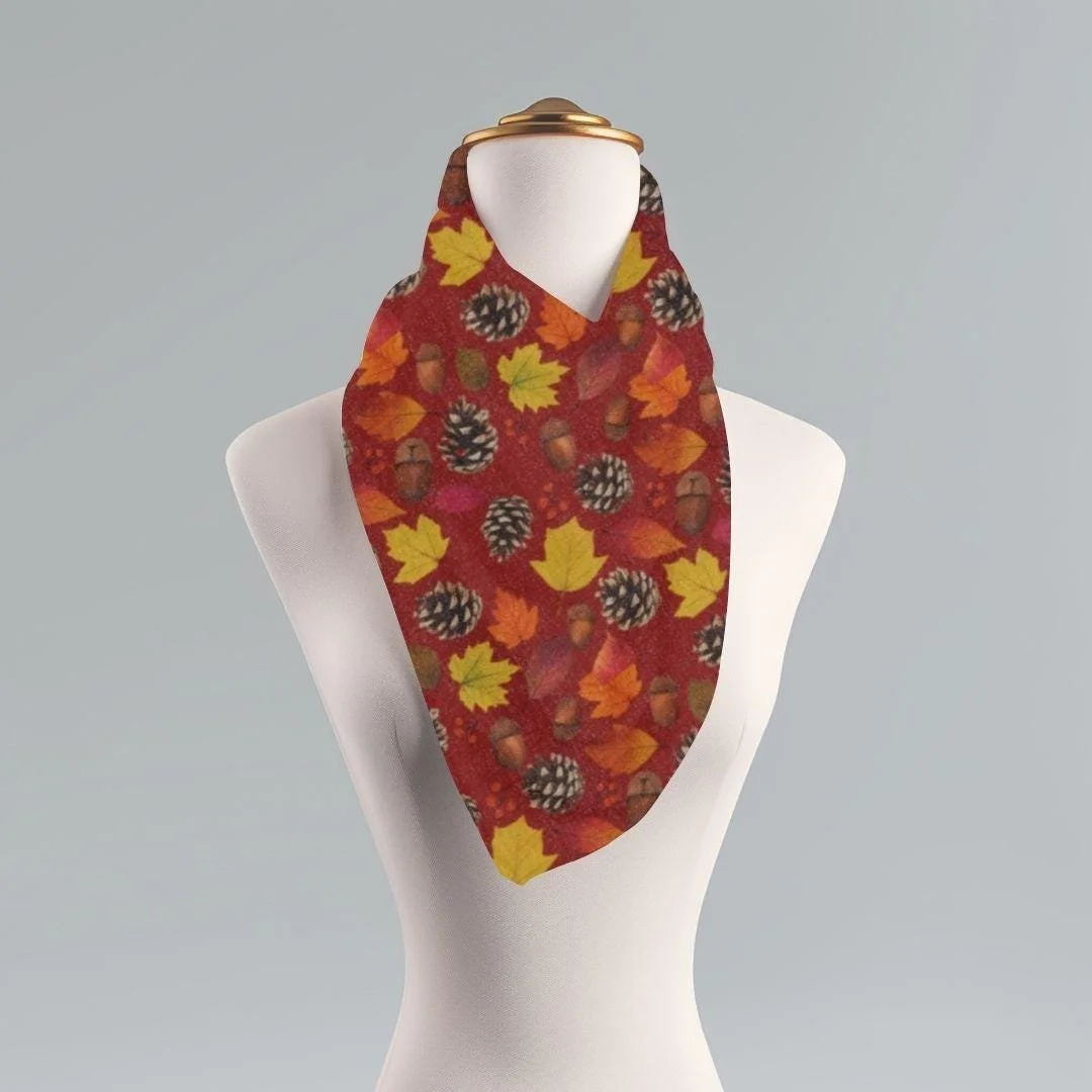 Autumn Leaf Scarf: Lightweight Fall Foliage Wrap - Nature Inspired