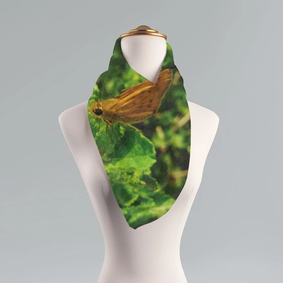 Butterfly Photography Scarf: Lightweight Botanical Wearable Art