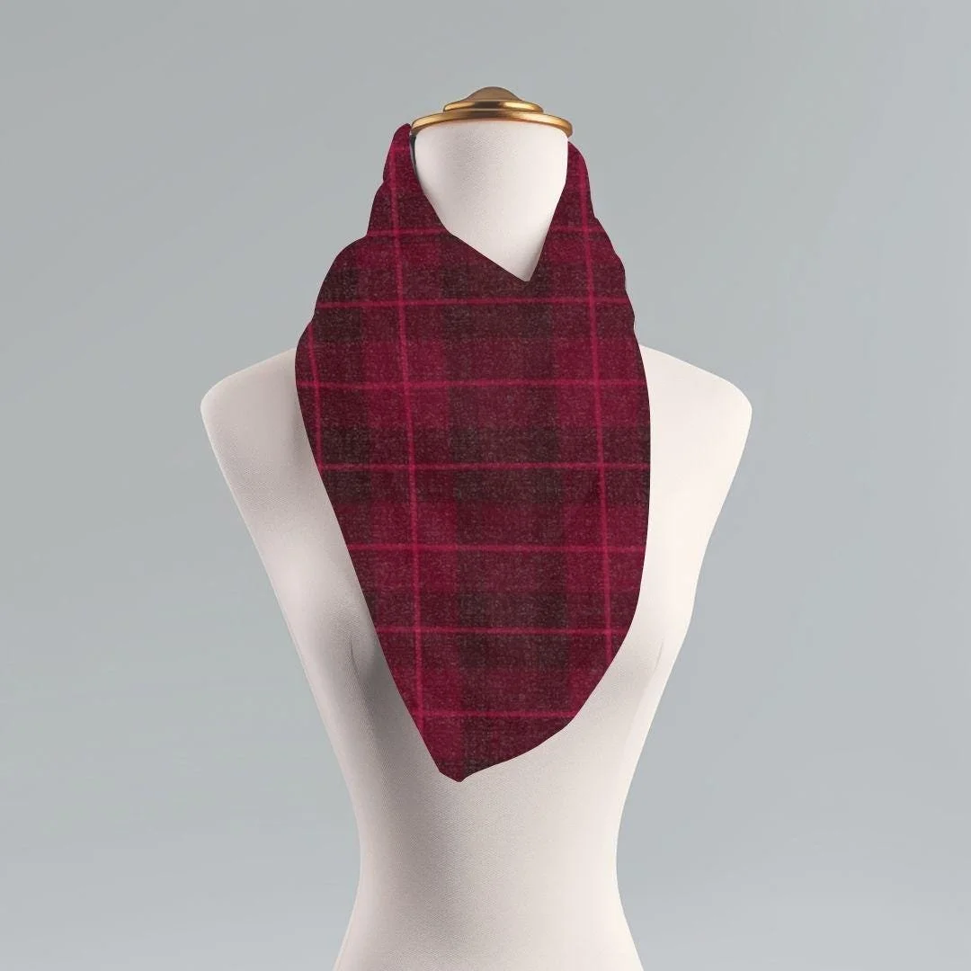 Plaid Scarf Shawl: Pink, Gray & Megeta - Lightweight Fall Accessory