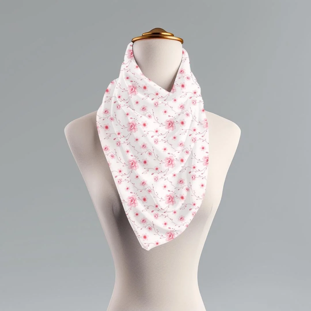 Cherry Blossoms Scarf: Lightweight Polyester Neck Wrap