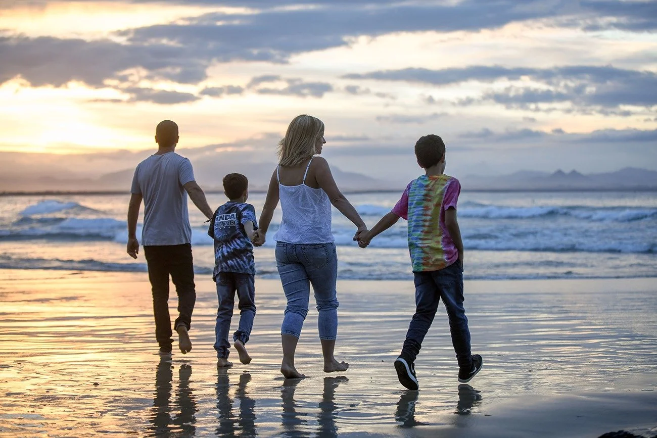 The Davidson’s family at Wategos beach, Byron Bay