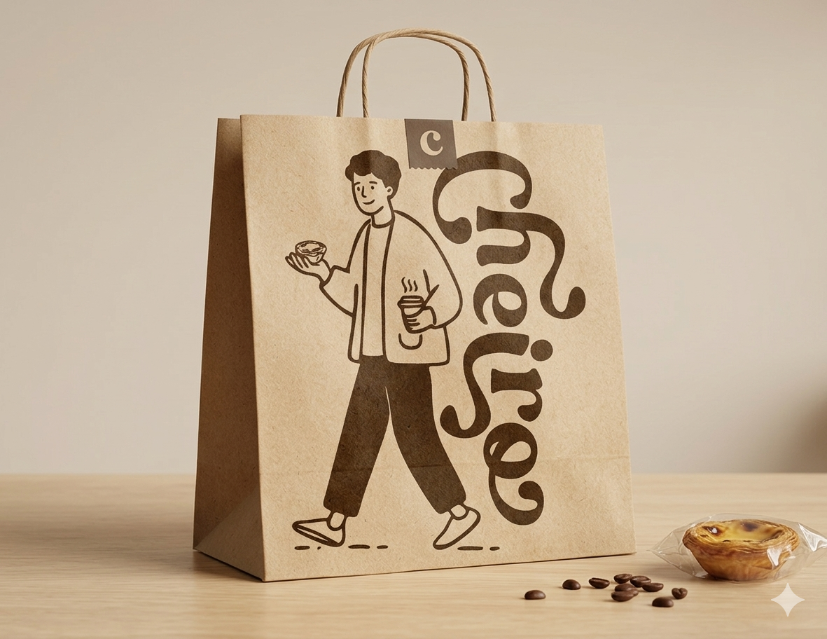 Bolsa de papel de una cafeteria