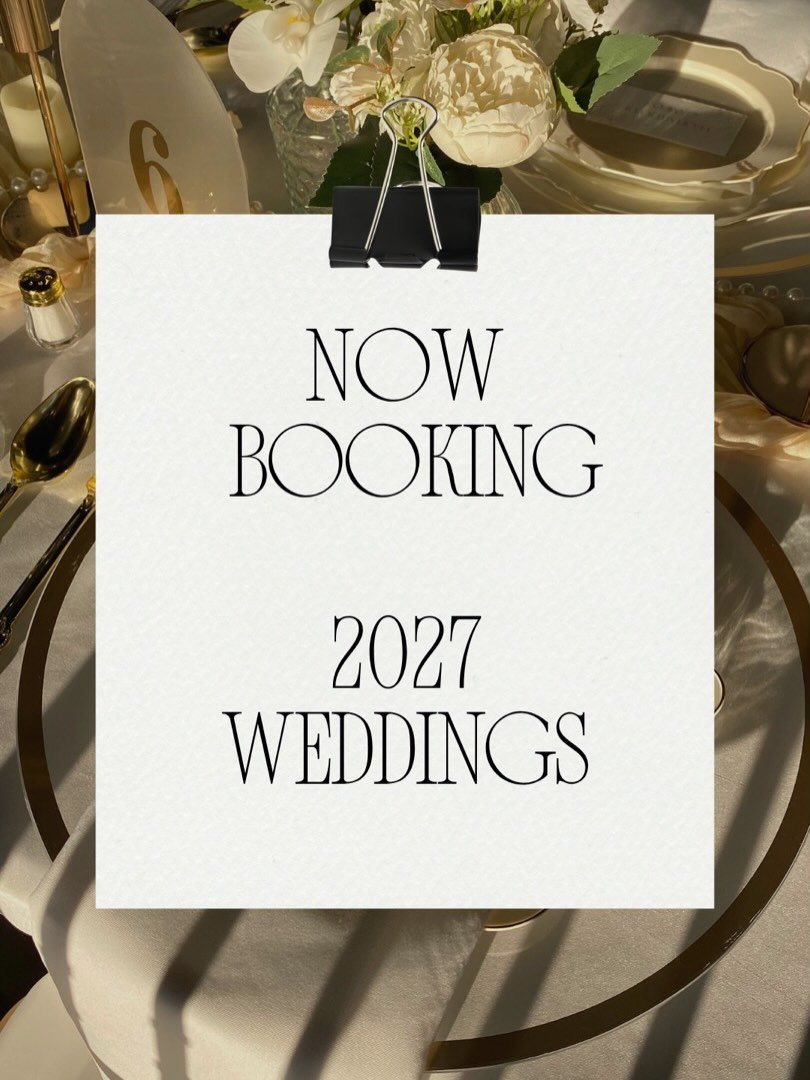 2027 WEDDINGS ARE NOW BOOKING 🤍

If you&rsquo;re planning an intimate wedding or celebration in 2027, now is the time to secure your date.

✨ Wedding &amp; event styling
✨ Personalized tablescapes
✨ D&eacute;cor &amp; rental selections
✨ Custom desi