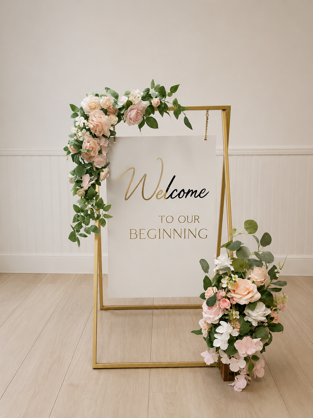Welcome Sign with florals - $25