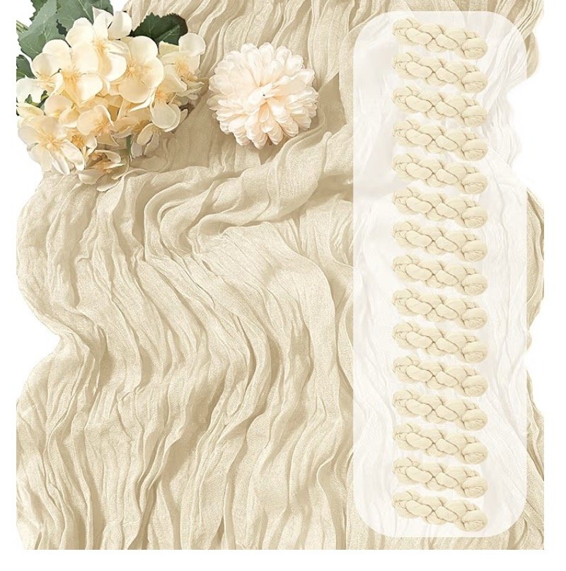 Ivory Cheesecloth Table Runner - $1 