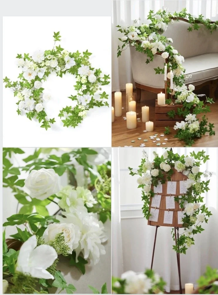 5ft Faux Flower Vines/ Garlands  for Wedding Table Ceremony Backdrop Party Decoration ($10)