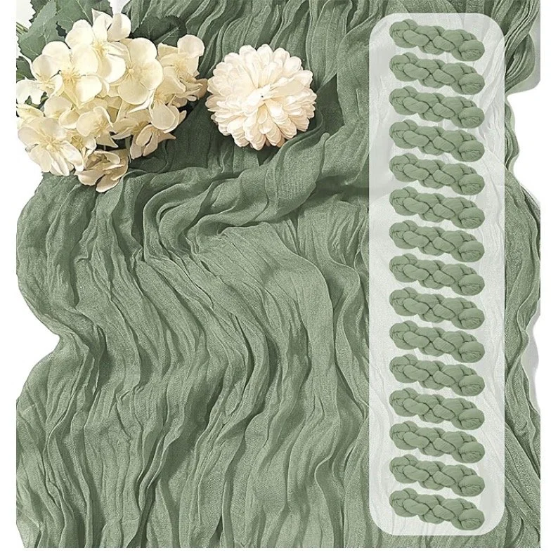 Sage Green Cheesecloth Table Runner - $1