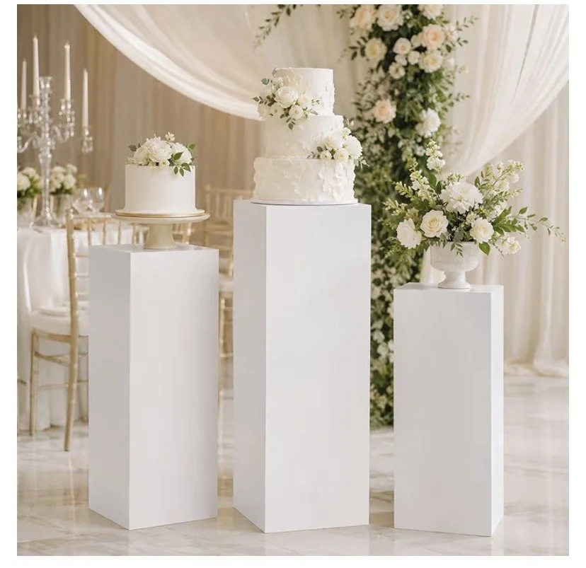 $60 - 3Pcs Metal Pleated Pedestal Stand 
