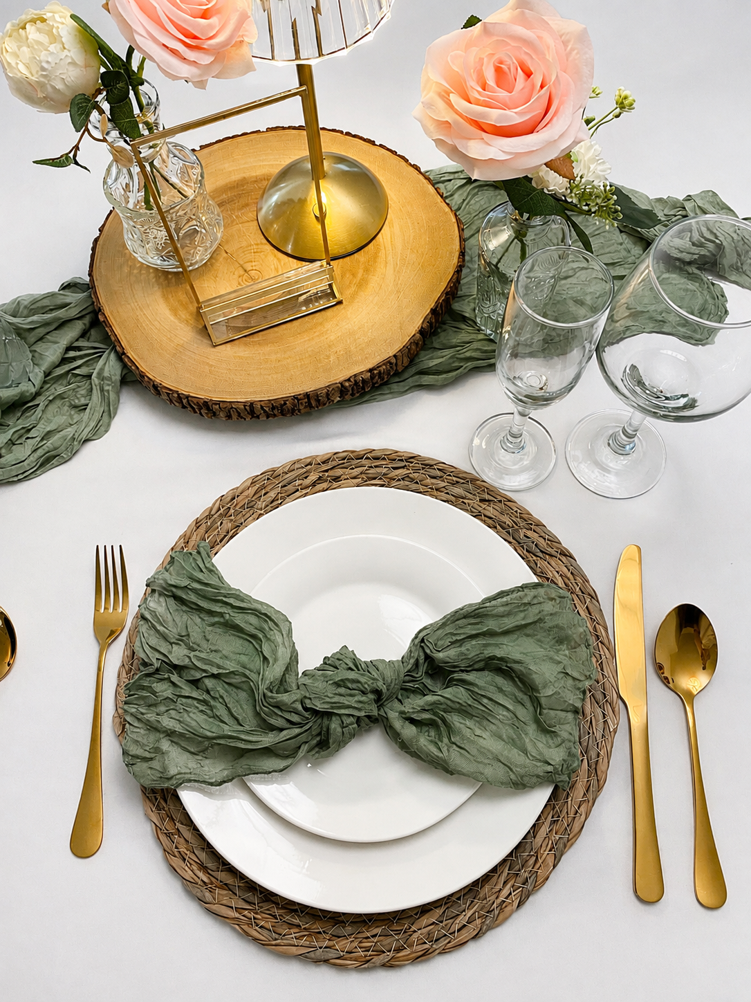 Dinner & Salad Plates w:  Woven Chargers .PNG