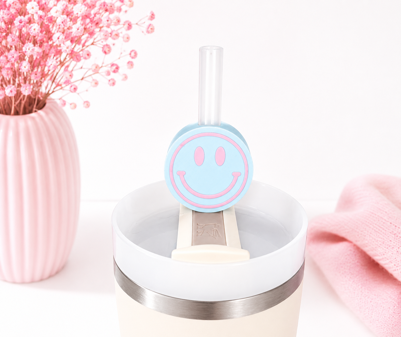 Smiley Face Straw Topper