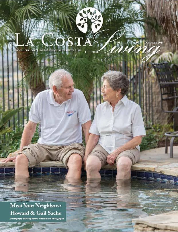 La Costa Living Magazine | Gail and Howard Sachs | Carlsbad, CA | Marcy Browe Photography