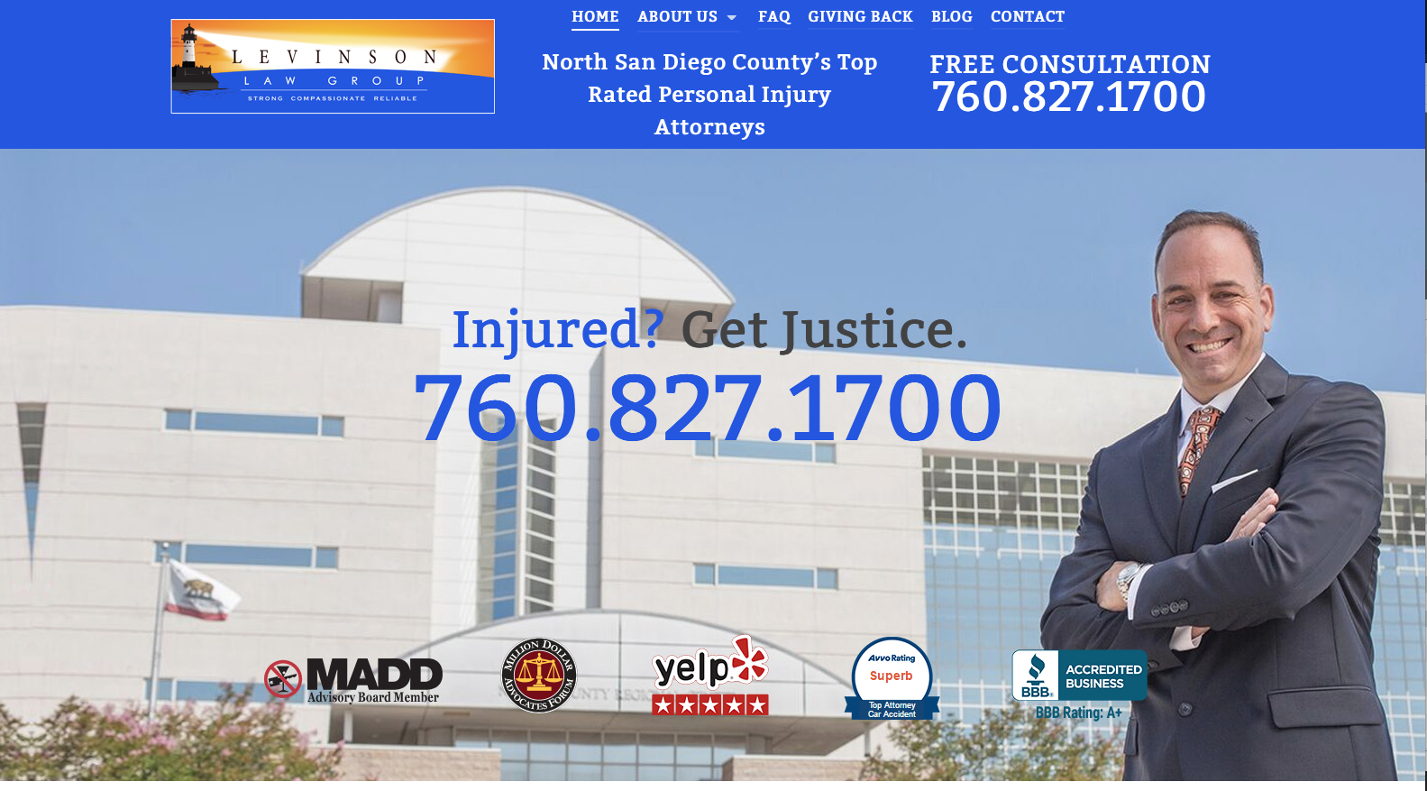 San Diego Personal Injury Attorney | Levinson Law Group | Marcy Browe Photography