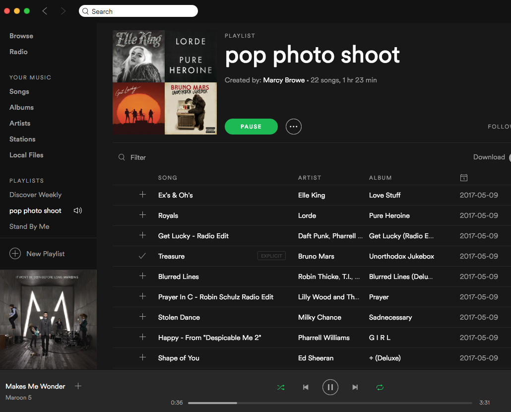 My photoshoot soundtracks