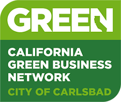 Green logo for California Green Business Network, City of Carlsbad