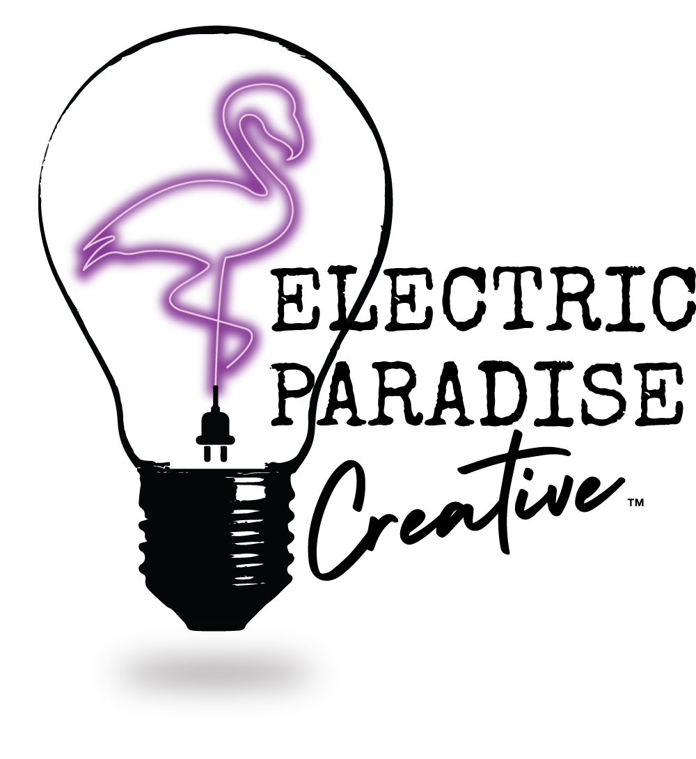 A neon pink flamingo lamp with purple neon lights emitting from its shape, placed on a black surface.