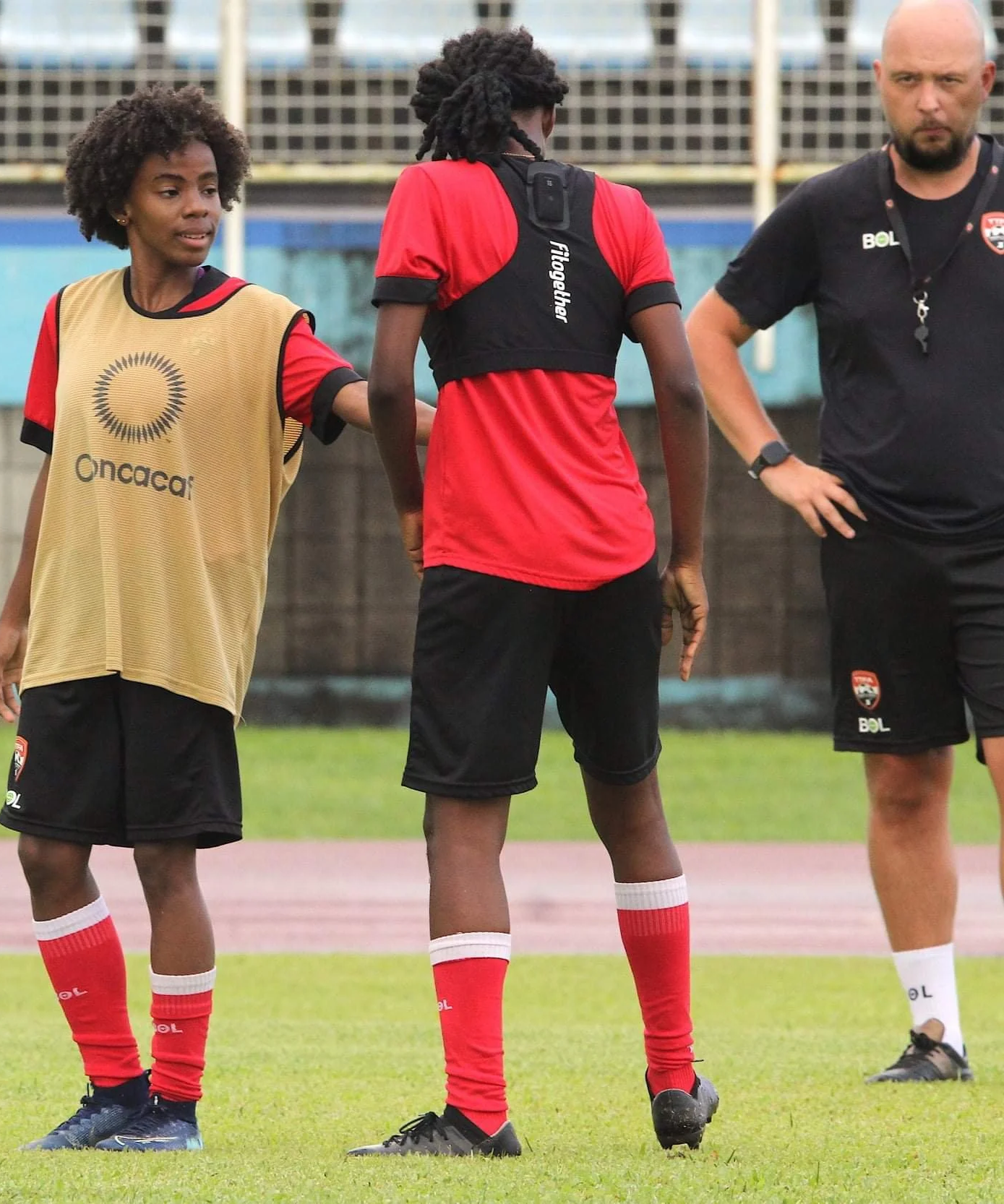 James Thomas watching TTFA WNT training 