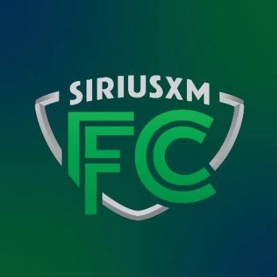 SiriusXM FCC logo with green and gray design on a gradient background.