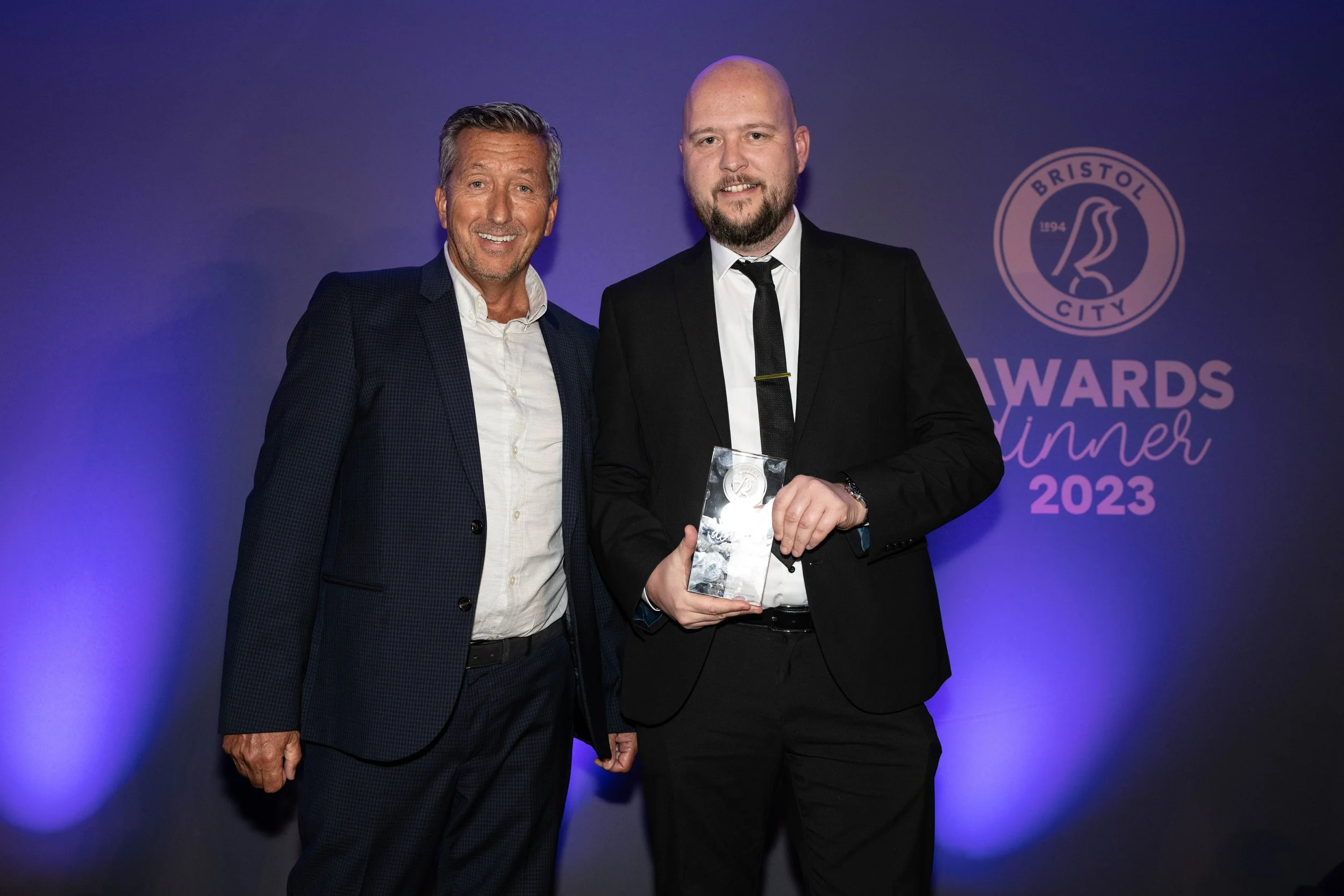 James Thomas receiving an Award