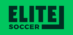 Logo for Elite Soccer with bold green text on a white background