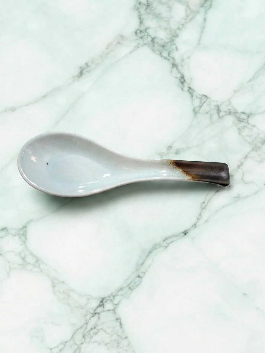 Asian Soup Spoon or Renge – Pale Blue & Espresso Renge/Brown Ombre