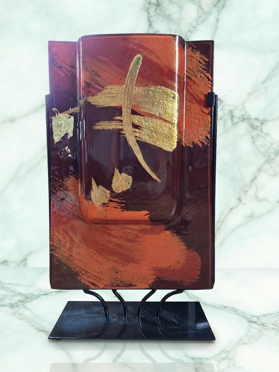 Glass Fusion Vase by Benjamin Chang's Gold Kiss Era