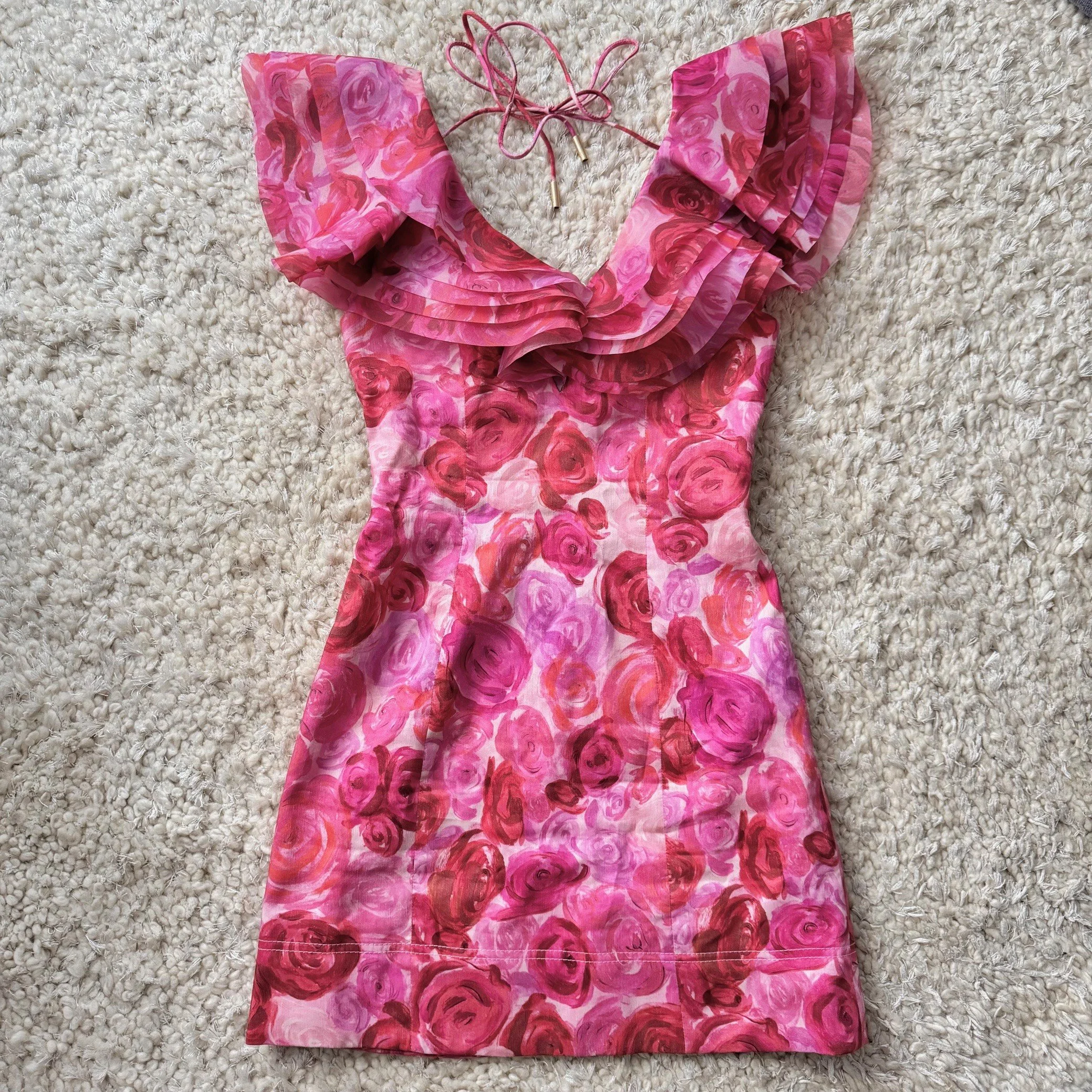 AJE Charmed Plunge Mini Dress