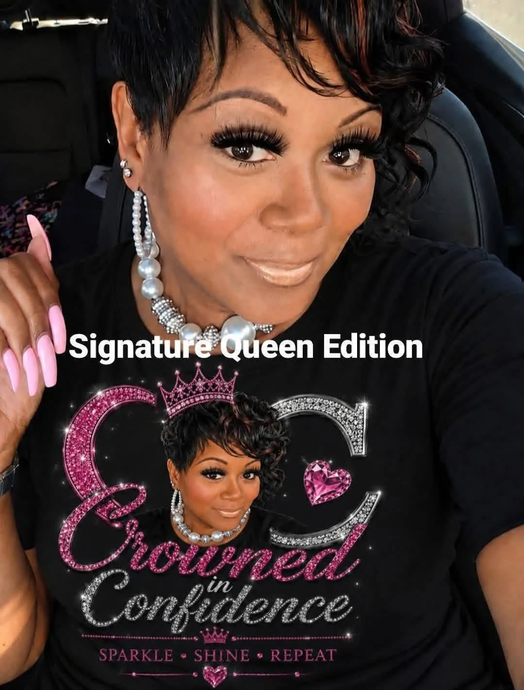 Black CC Tee Signature Queen Edition
