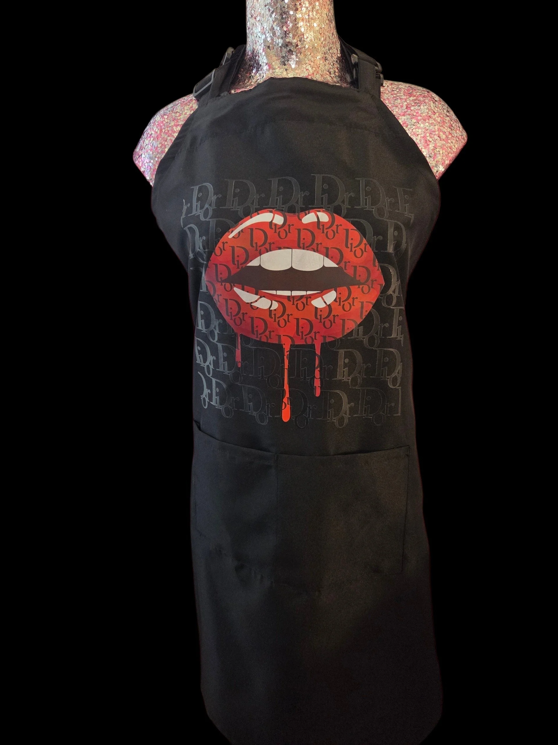 Red LIP Custom Inspired Apron