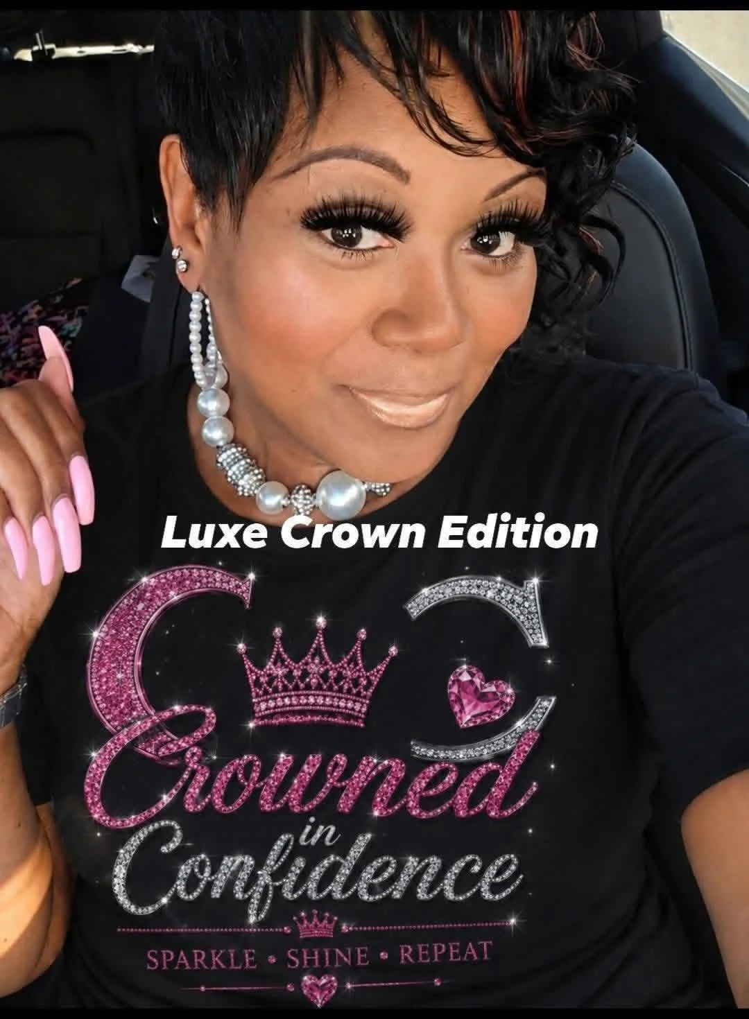 Black CC Tee Luxe Crown Edition