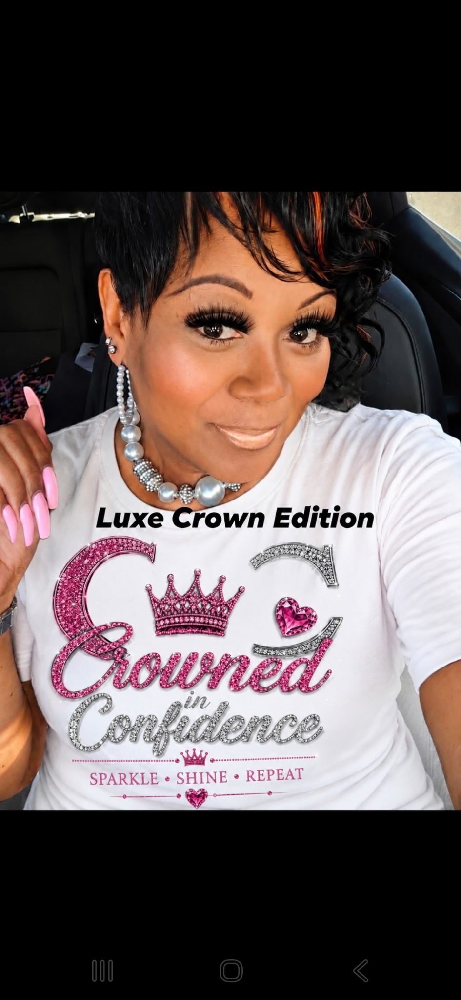 White CC Tee Luxe Crown Edition