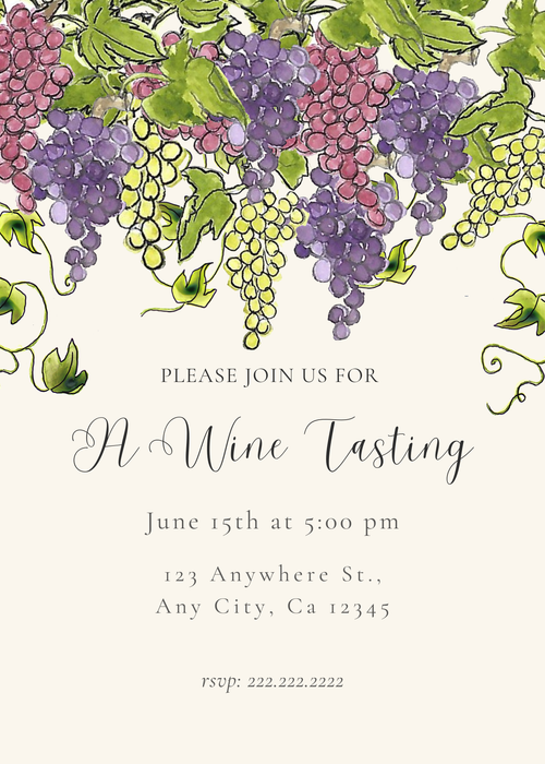 Wine tasting invitation