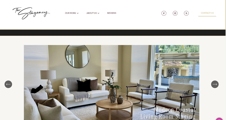 The Stagency homepage