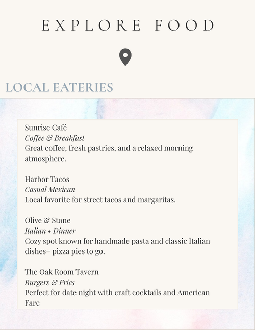 Explore — food page