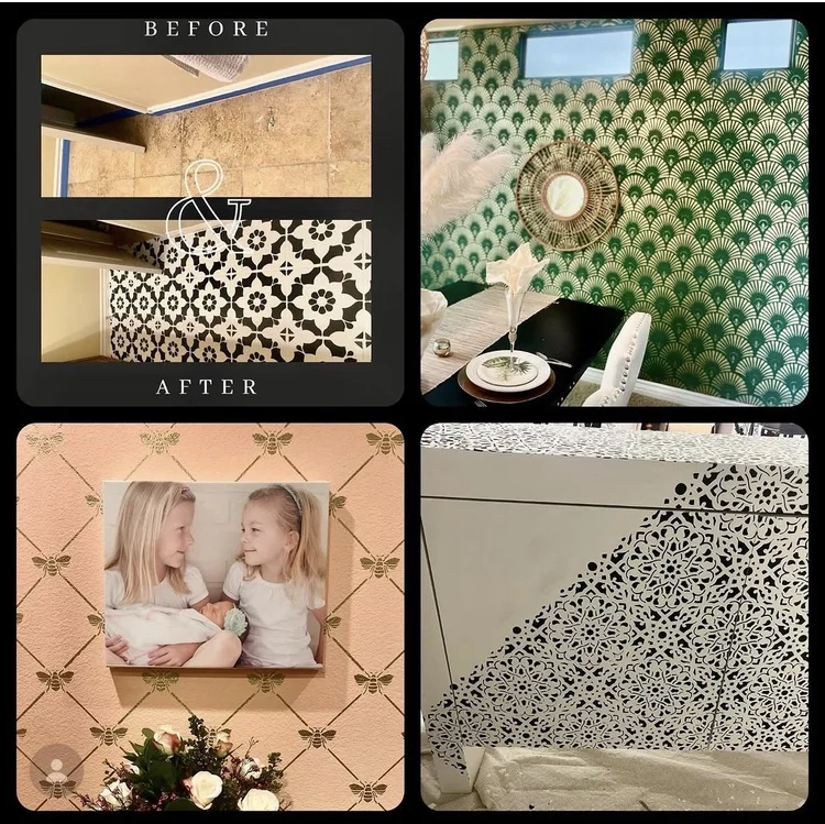 Stencil work vignette
