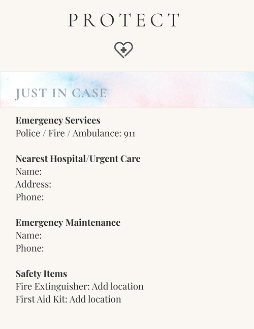Just in case page
