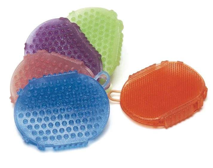 Eco Pure Rubber Jelly Glitter Two-Sided Scrubber