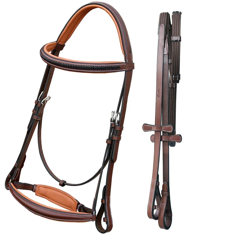 ExionPro Pony Braided Browband Bridle with Web Reins