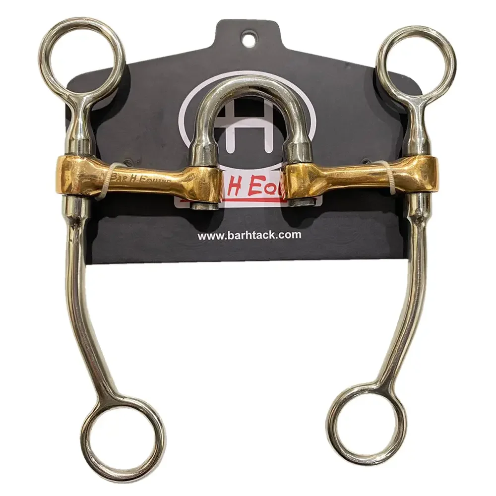 Bar H Equine Western Horse Copper Correction Bit with 5 in Mouth Bits Stainless Steel