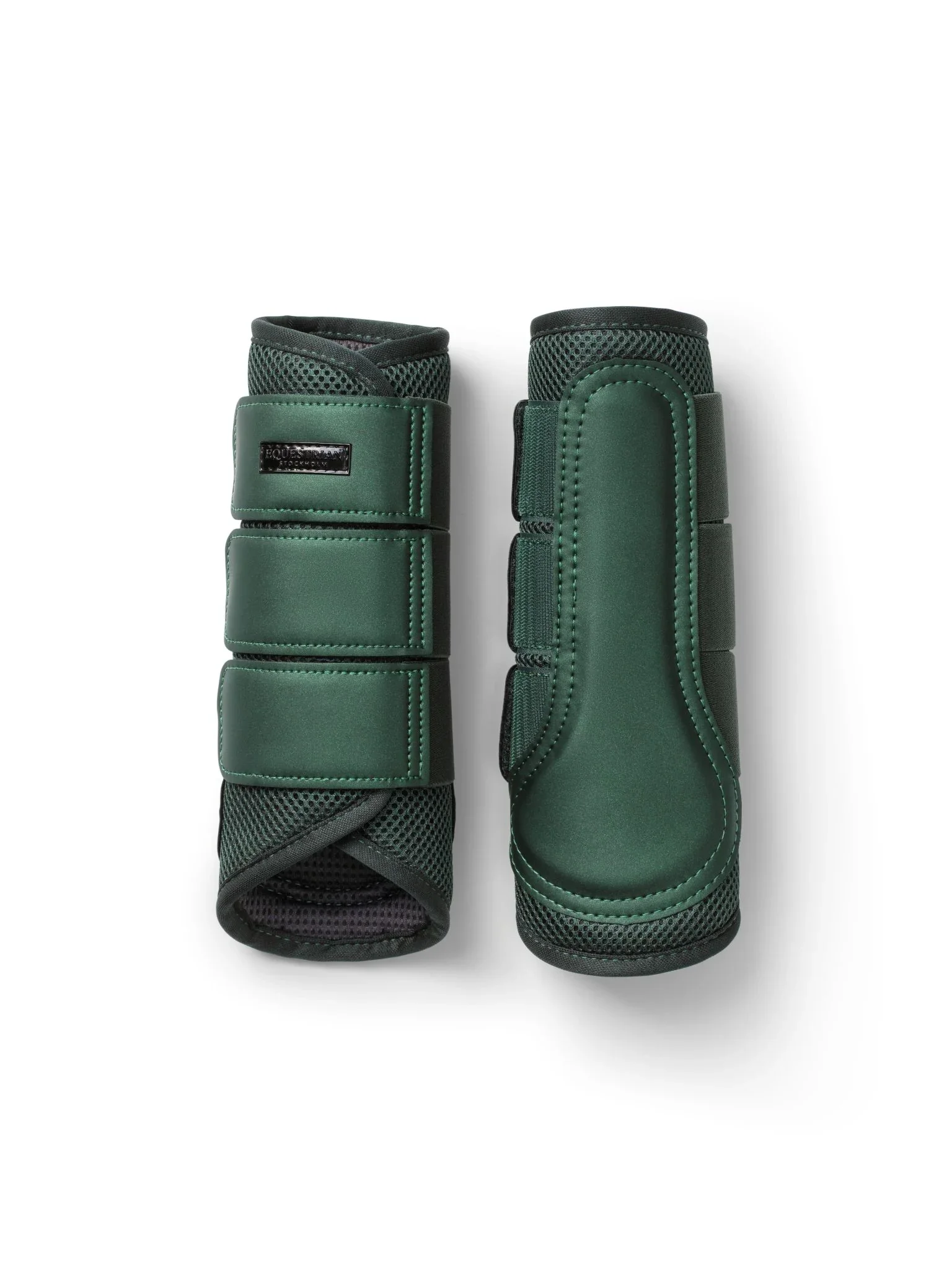 Equestrian Stockholm Sycamore Green Mesh Brushing Boots Large
