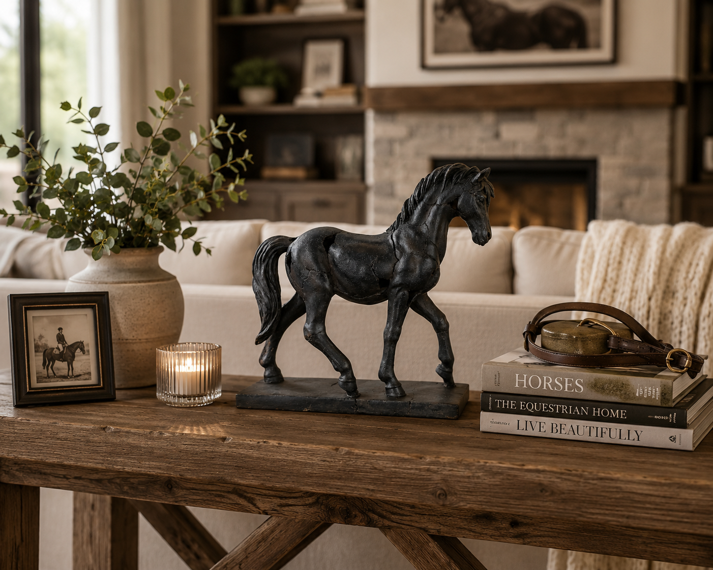 Resin Horse Sculpture