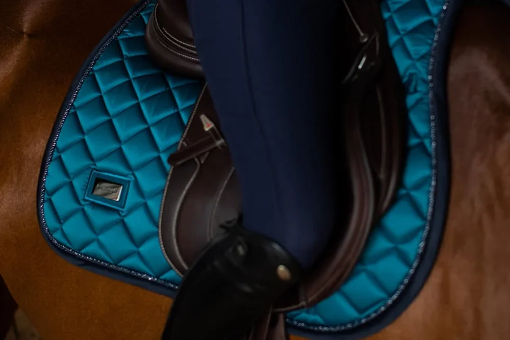 Equestrian Stockholm Aurora Blues Jump Saddle Pad Full
