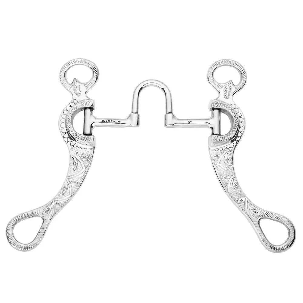 Engraved Western Correction Curb Bit with High Ported Mouth – Stainless Steel Horse Bit