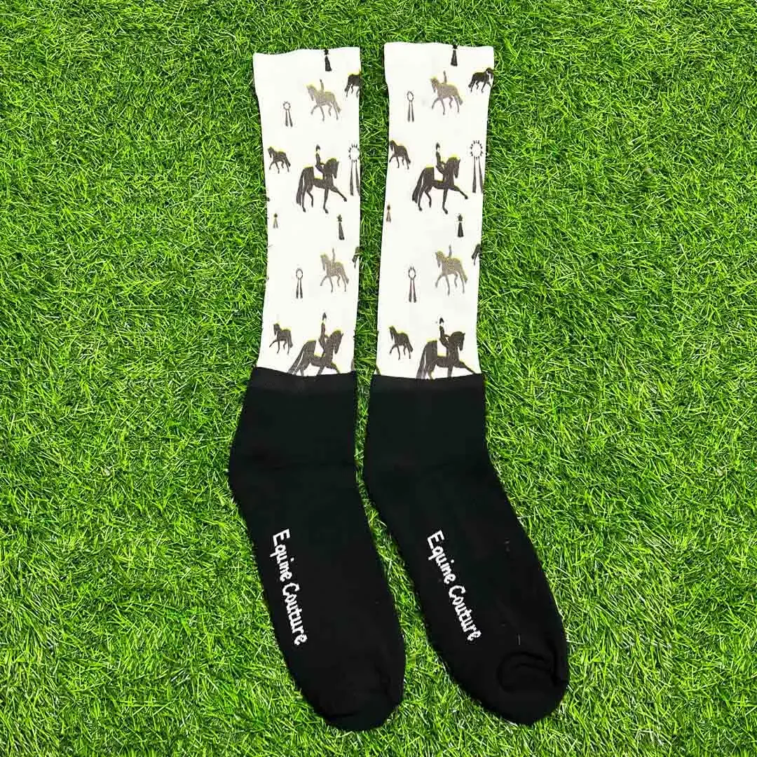 Equine Couture Ladies Otc Boot Socks- Down the Center Line