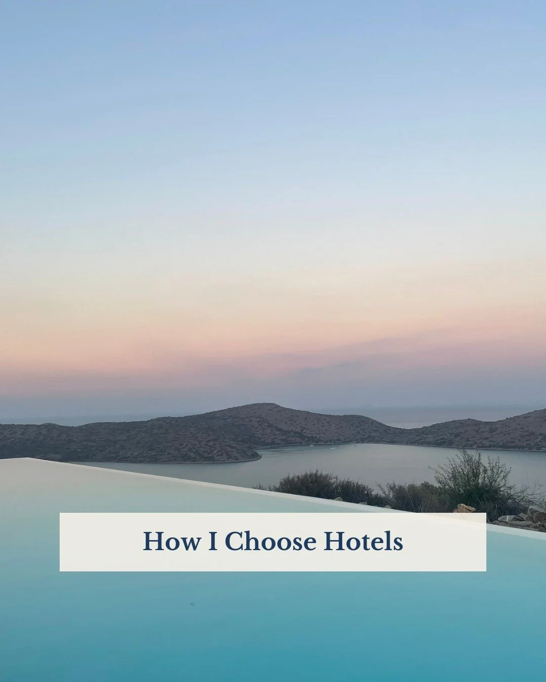 When choosing hotels, I focus on two things first: location and value.

I'd rather stay within walking distance of the places I want to explore than save a little money and spend more time commuting.

The right hotel can make a trip significantly eas