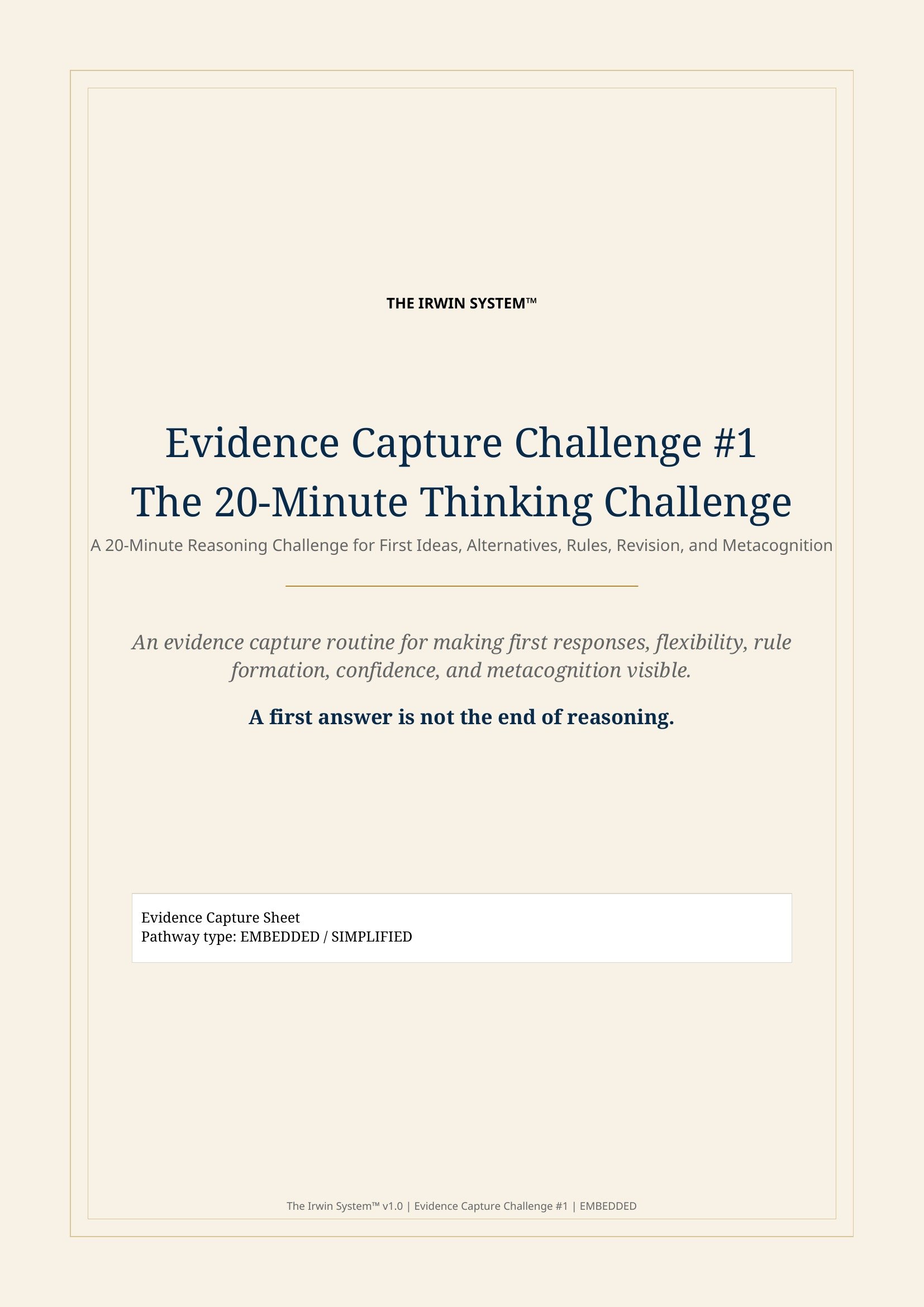 The Complete 20-Minute Thinking Challenge Collection | Individual Educator Licence