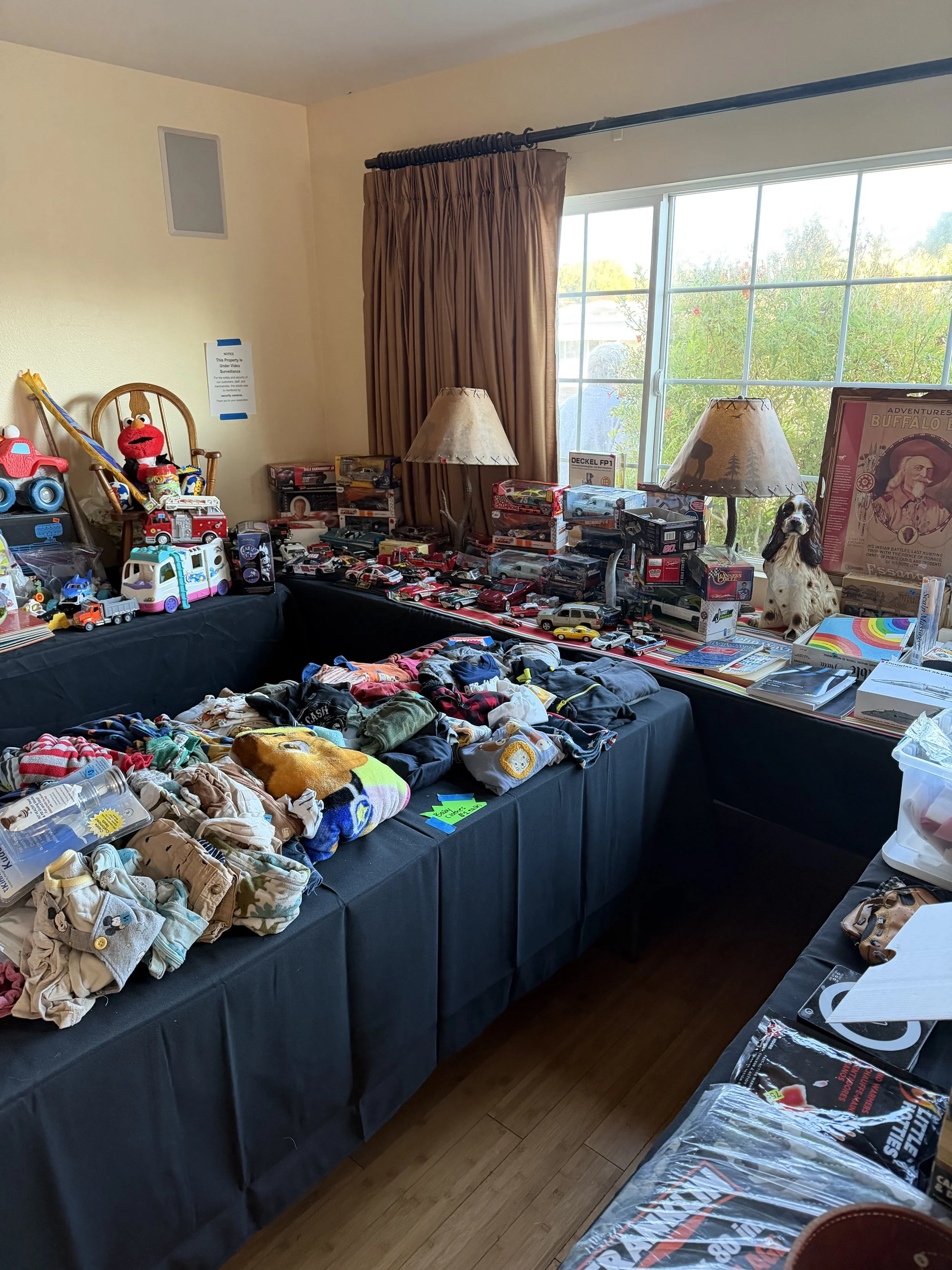 Living room ready for shoppers!