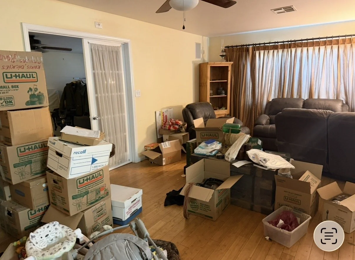 Living room before preparation began. 