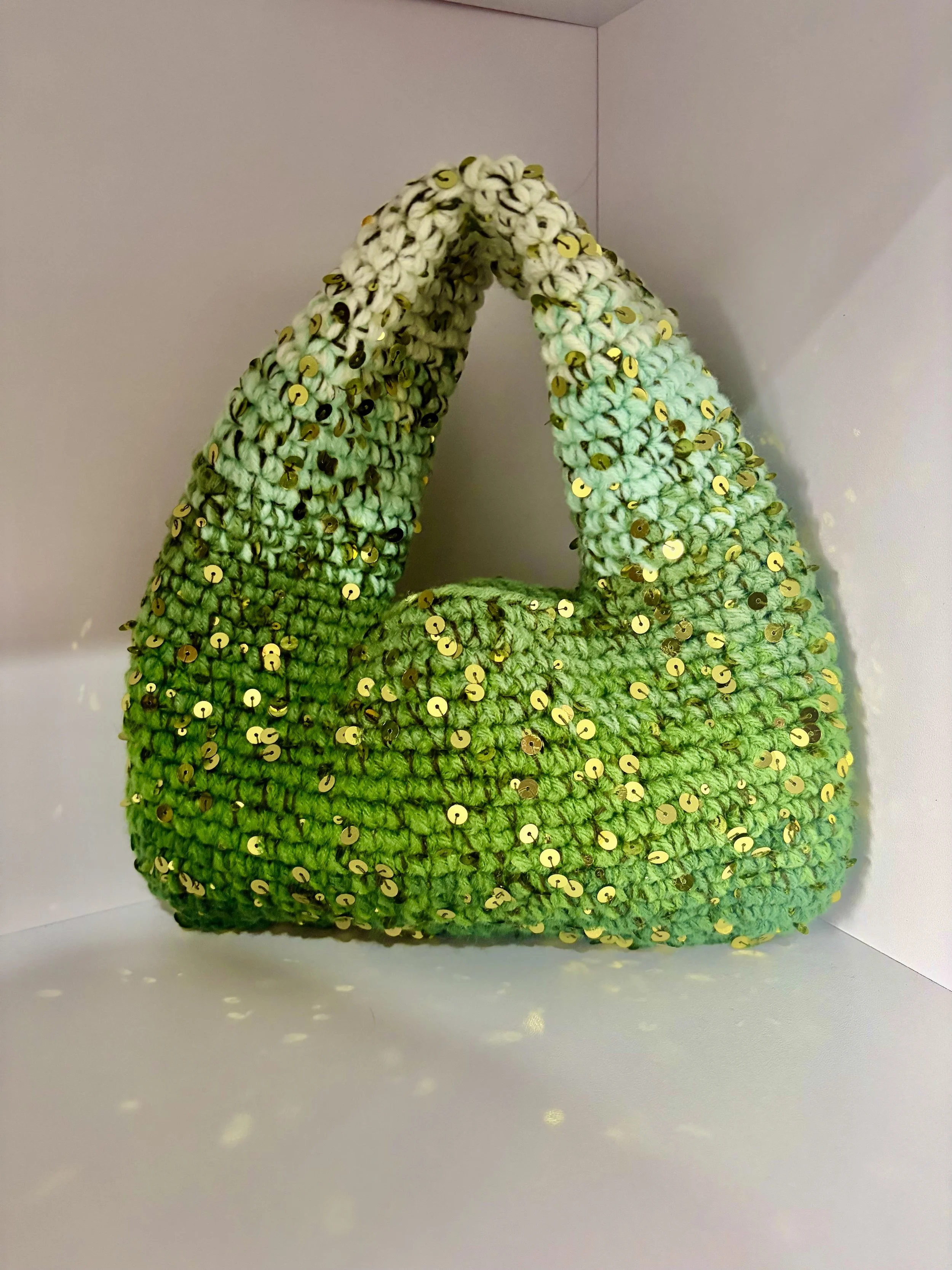 Green Sequin Handbag