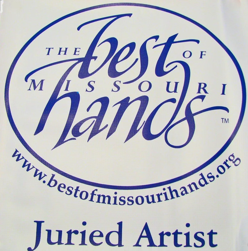 The logo of the Best of Missouri Hands, with website www.bestofmissourihands.org, and the words 'Juried Artist' below.